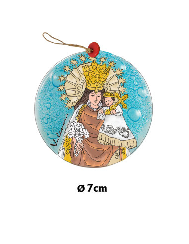 Medallon Cristal 7Cm Virgen...