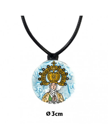 Colgante Cristal 3cm Virgen Asuncion...