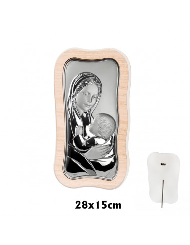 Icono plata laminada irregular Virgen...