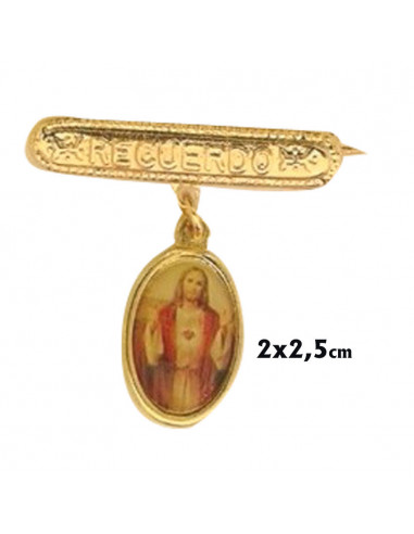 Broche Dorado Con Alfiler Recuerdo...
