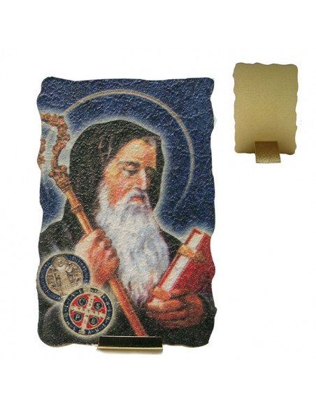 Tabla Tipo Fresco Sagrada Familia Clasica 8. 7X5. 5Cm Retro Dorado Pie Metal Suelto