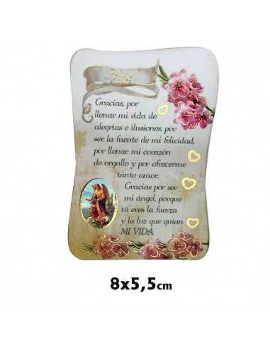 Iman Pergamino 8x5. 5 CM Mama Con Texto Decorado