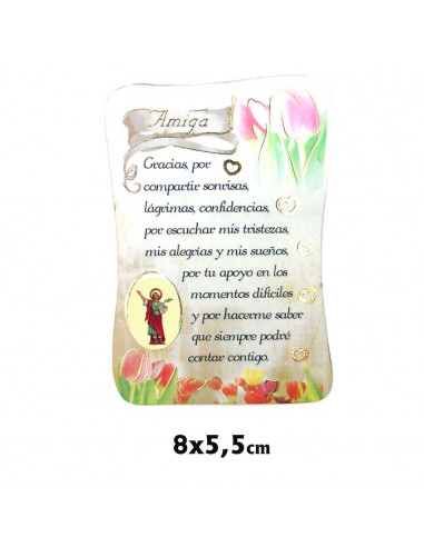 Iman Pergamino 8x5. 5 CM Hija Con Texto Decorado