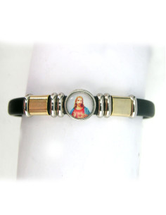 Pulsera Caucho Con Adornos...