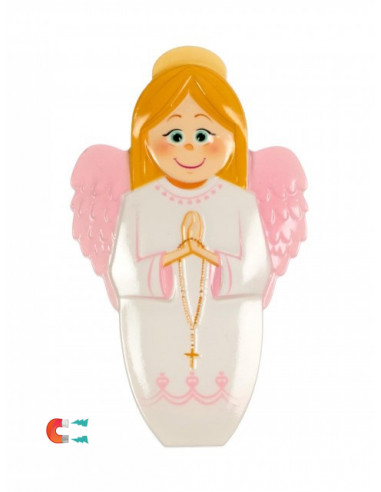 Iman Angel Guarda Niña Infantil Blanco Y Rosa