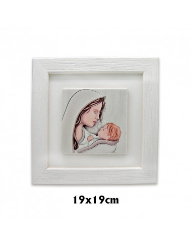 Cuadro Virgen Con Niño 19X19cm...