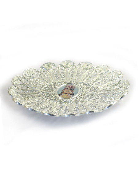 Bandeja Filigrana Tradicional Oval Sin Asas Para Personalizar