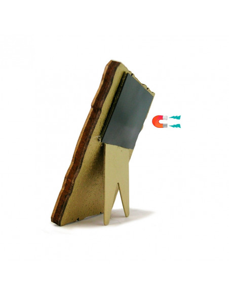 Tabla Madera 7X5. 5 Cm Angel De La Guarda Magnetico Y Con Soporte Trasero