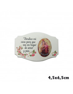 Placa ceramica 3D Virgen...