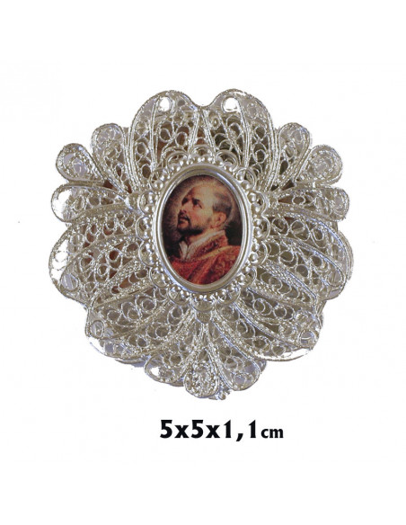 Caja Filigrana Tradicional Forma Flor Para Personalizar Con Rosario