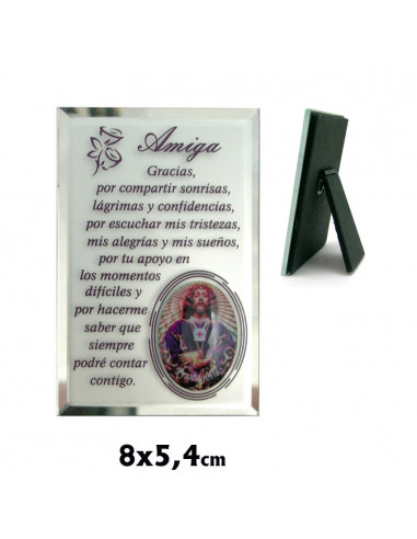 Placa Cristal Amiga Con Resina...