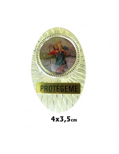 Placa Coche Oval Niquelada Con Foto...