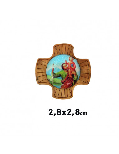 Iman Cruz Madera Olivo Griega 28x28mm...