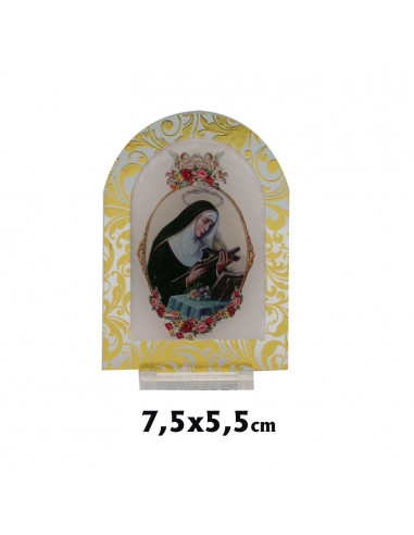Placa Metacrilato Santa Rita Con Base...