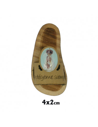 Iman Zapatilla Madera Olivo Con Cuero...