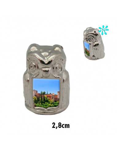 Dedal Coleccion Buho Niquel Con Foto