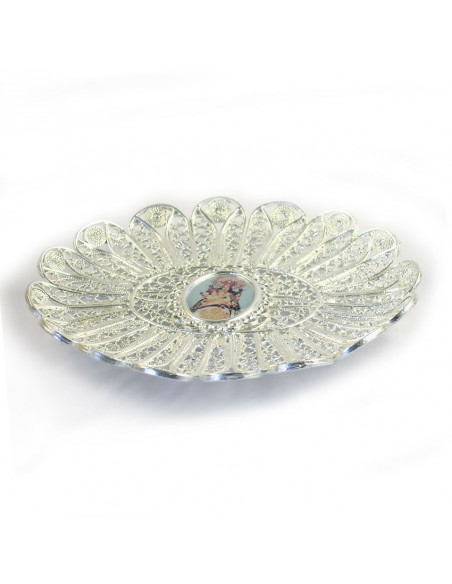 Bandeja Filigrana Tradicional Oval Sin Asas Para Personalizar