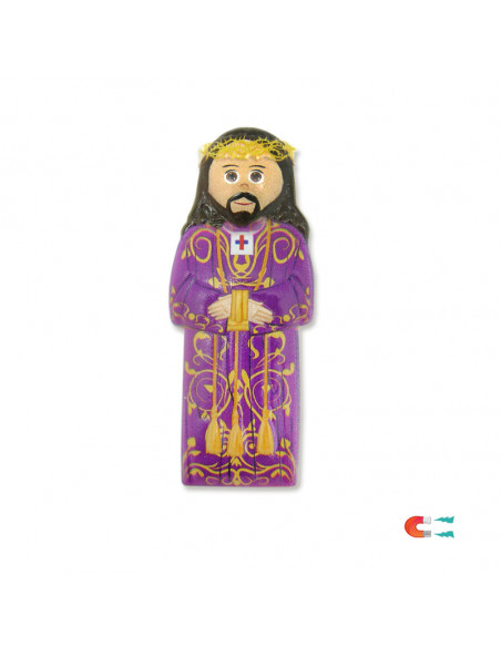 Iman Sagrado Corazon De Jesús 7. 5Cm Madera Mdf Serigrafiada