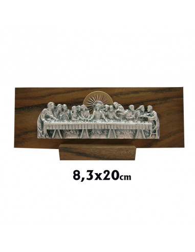 Ultima Cena 20x9. 5cm Metal Con Base Madera