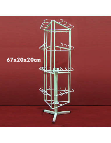 Expositor De Mesa Giratorio 48 Ganchos Triangular