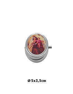 Pastillero Oval Plateado...