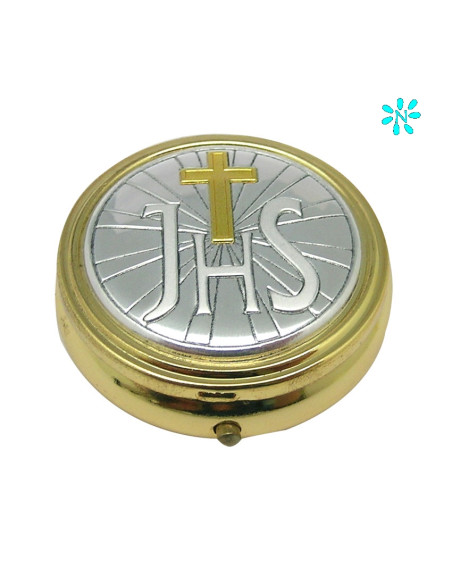 Caja Dorada Con Placa Superior Bicolor Jhs 5X2 Cm