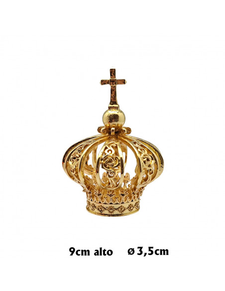 Corona Preciosa Virgen de Fatima 9 cm en Bolsa Terciopelo