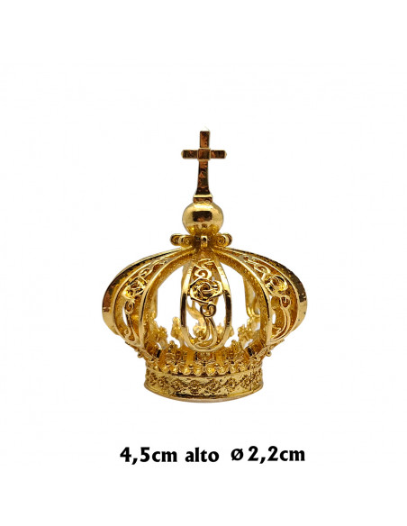 Corona Preciosa Virgen de Fatima 6cm en Bolsa Terciopelo