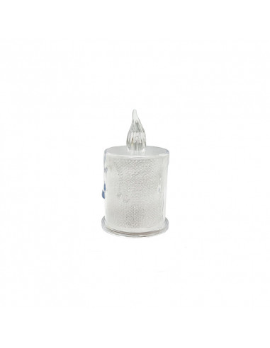 Velita navidad 6.5cm a pilas trasparente