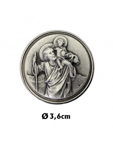 Placa Coche Niquel Redonda 36 MM S....