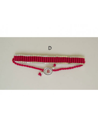 Pulsera De Hilo Y Rollos Redondos Entrelazados En Colores Surtidos