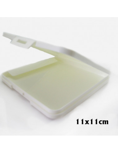 Portamascarillas Plastico 11x11cm Blanco