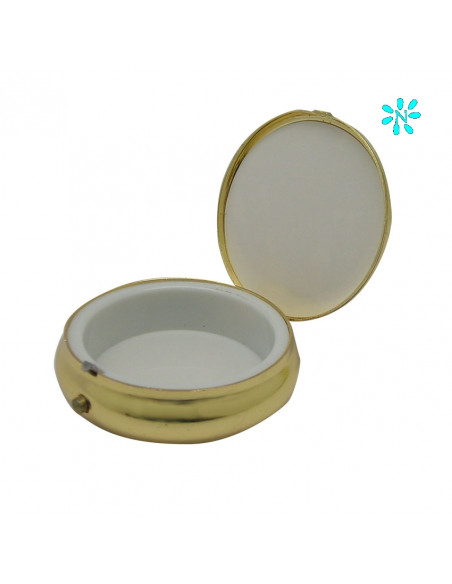 Caja Dorada Con Placa Superior Bicolor Ultima Cena 5X2 Cm