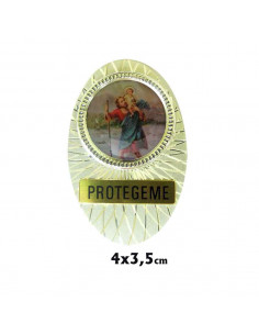 Placa Oval Cristal 9X7cm...