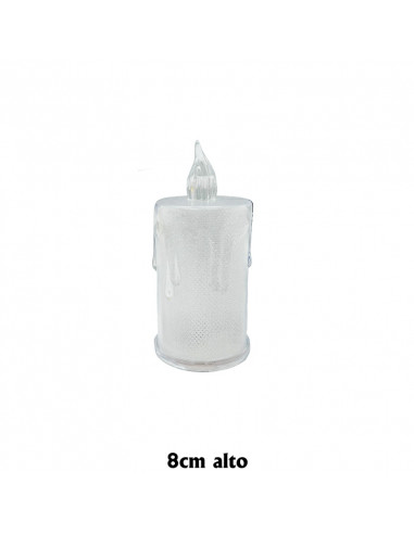 Velita Navidad 8Cm A Pilas Transparente