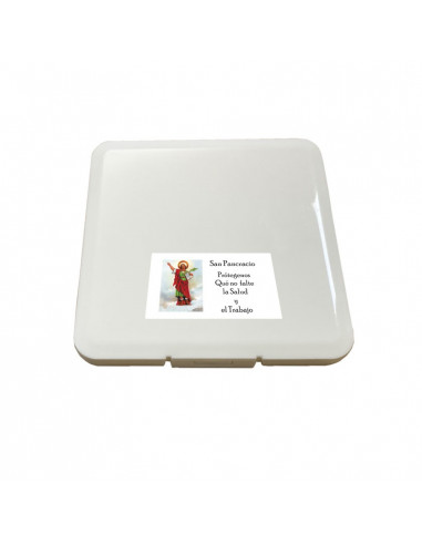 Portamascarillas Plastico 11x11cm Blanco