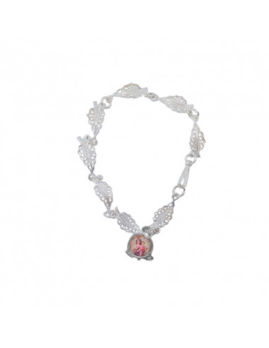 Pulsera Alpaca Hojas De Parra