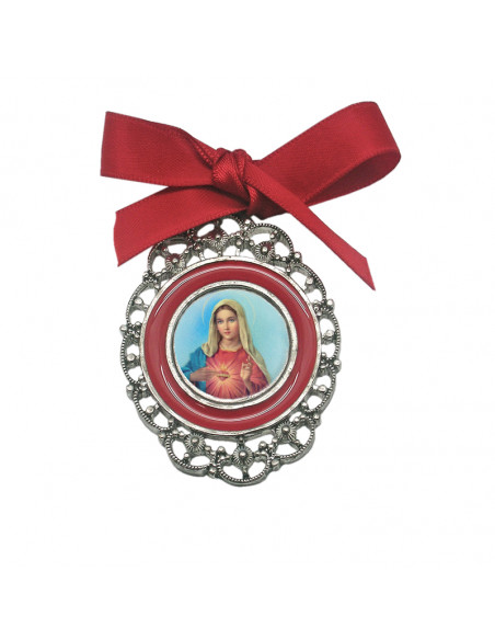 Medalla Cuna Angel Madera Con Llamador Dorado 8Cm