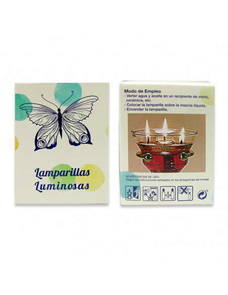 Mariposas Caja Lamparillas Luminosas corcho pequeño