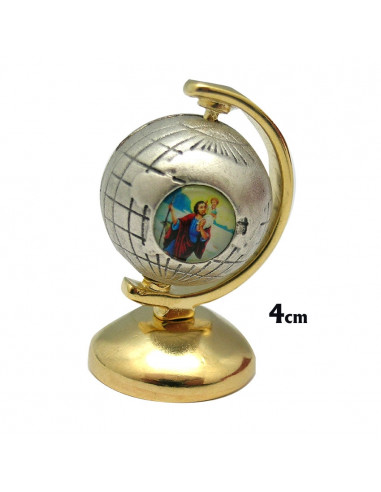 Mapa Mundi Niquel Con Pie Dorado Con...