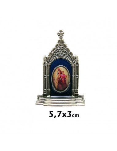 Capilla Metal Esmalte Azul Para Foto...