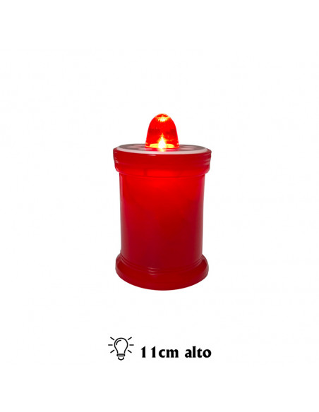 Velon A Pilas Rojo Luz Parpadeante Parte Superior Blanca