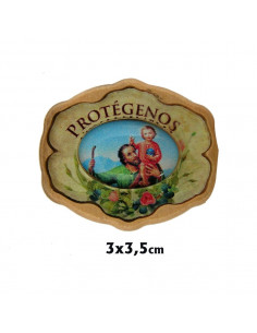 Placa Coche Madera Olivo...