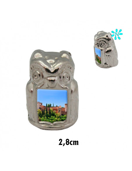Dedal Coleccion Buho Niquel Con Foto