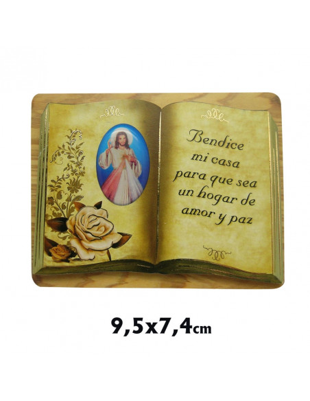 Placa Libro Bendice Nuestro Hogar Para Personalizar