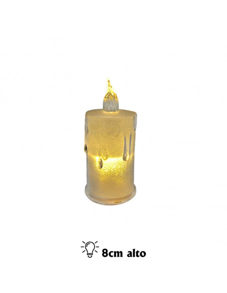 Velita Navidad 8Cm A Pilas Transparente