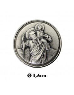 Placa Coche Niquel Redonda...