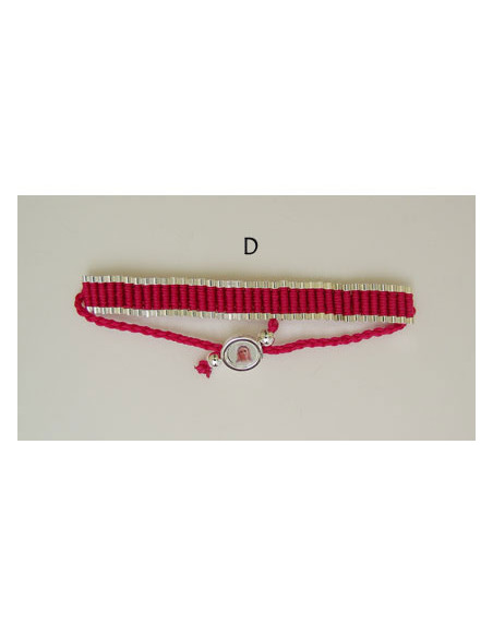 Pulsera De Hilo Y Rollos Redondos Entrelazados En Colores Surtidos