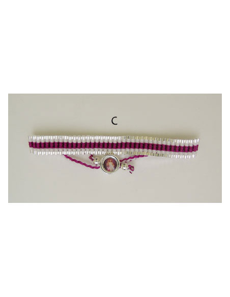 Pulsera De Hilo Y Rollos Redondos Entrelazados En Colores Surtidos