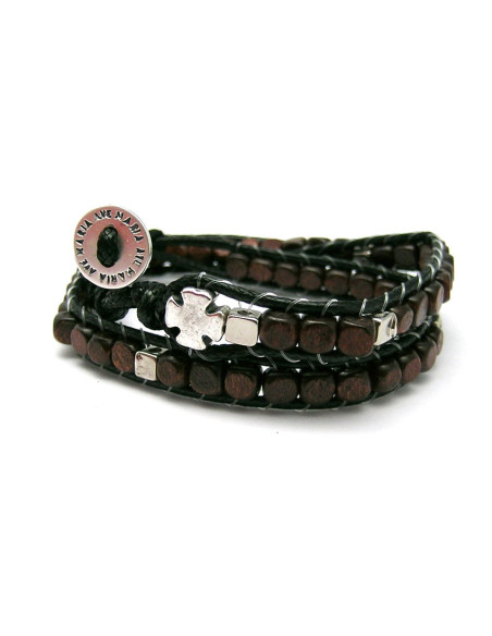 Pulsera Rosario Cristal Liso Rojo 5Mm Paters Medalla San Benito Cierre Magnetico